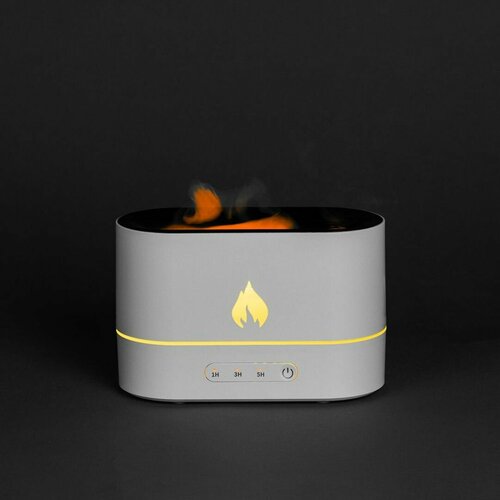 Увлажнитель-ароматизатор пламя Fuego (Белый) ароматизатор с подсветкой 100 мл