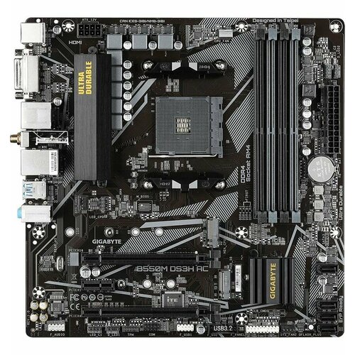 Материнская плата Gigabyte B550M DS3H B550M DS3H AC 1469300₽