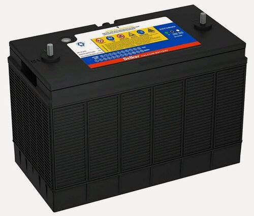 Изображение товара Аккумулятор автомобильный Delkor 31-1000T 100 А/ч 1000 А прям. пол. Амер. авто (330x172x240) резьб. клеммы по центру 1231MF