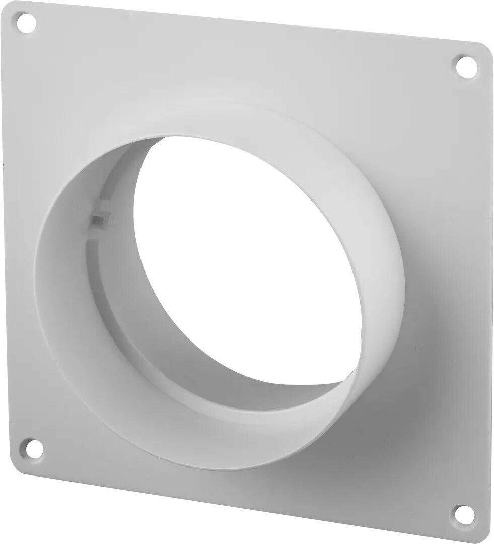 Пластина настенная с соединителем для круглых воздуховодов Equation D100 мм пластик