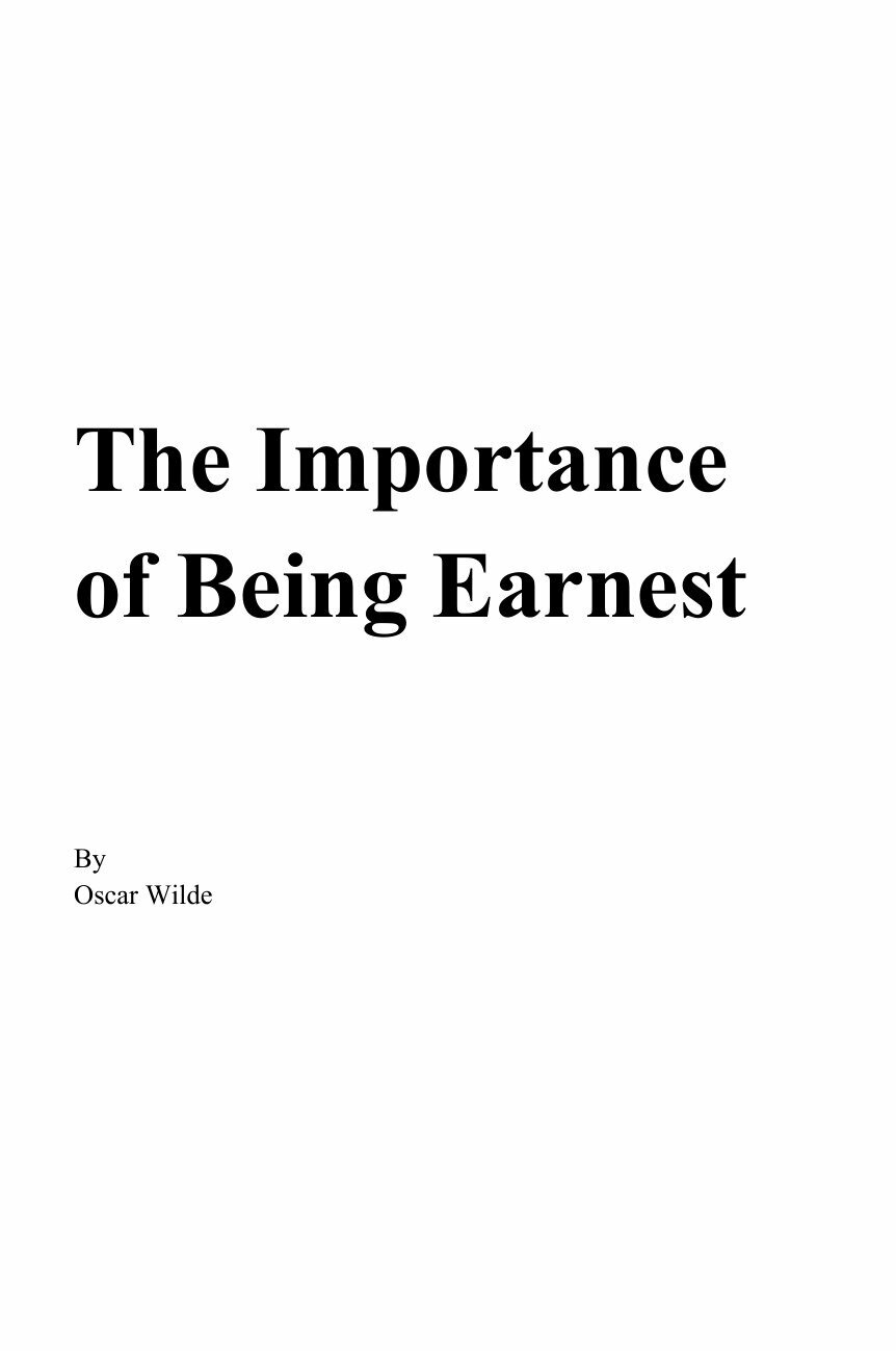 The Importance of Being Earnest - фото №3