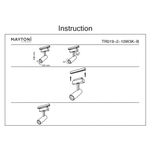 Трековый светильник Maytoni MAGNETIC TRK SYSTEM TR019-2-10W3K-B - фото №12