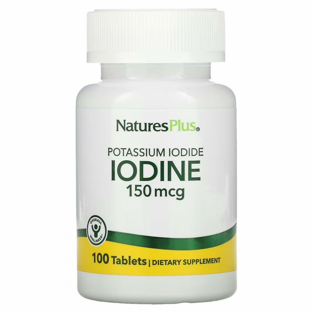 Natures Plus Iodide Potassium 150 мкг 100 таблеток