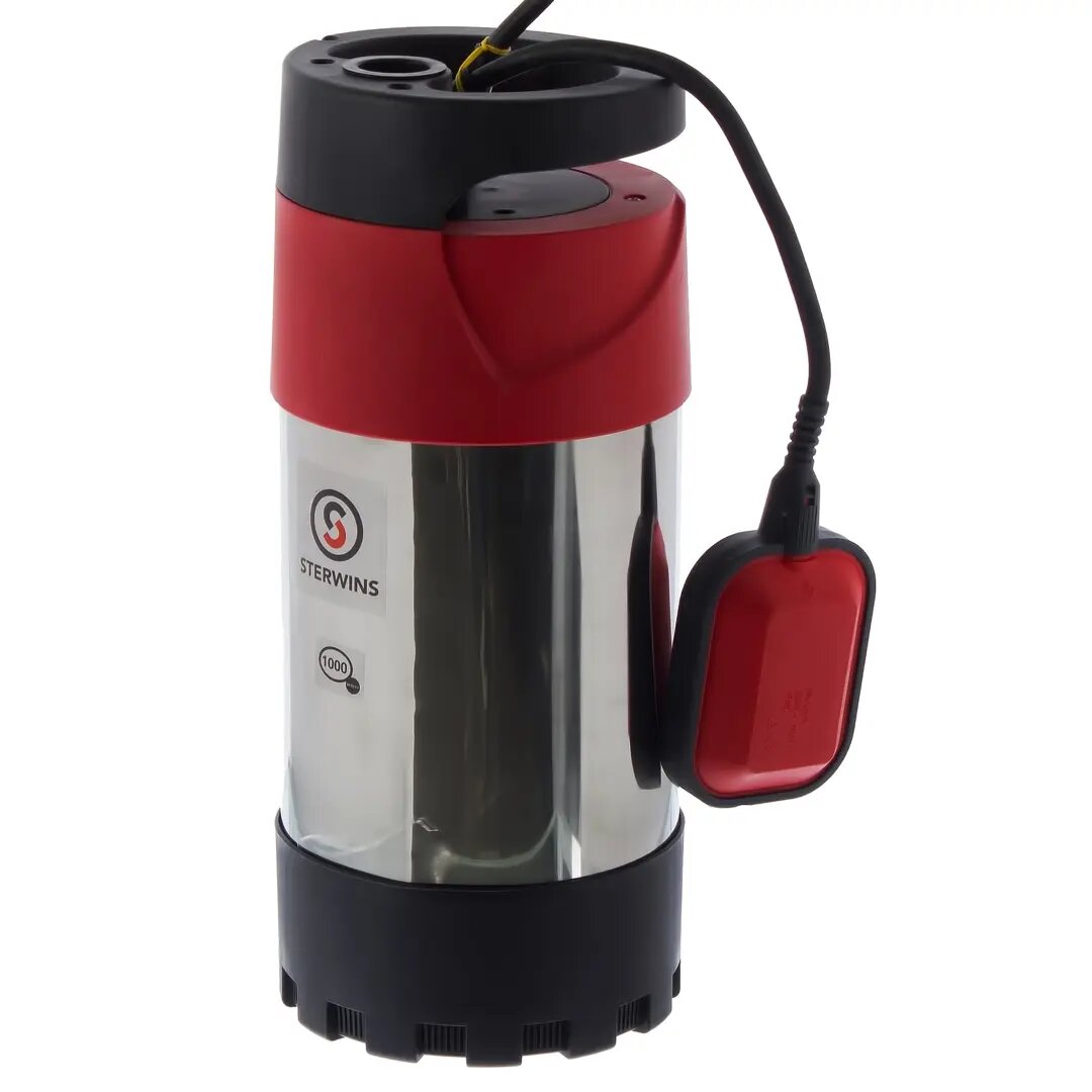 фото Насос погружной дренажный высоконапорный Sterwins для чистой воды, высота подъема 40 м, 5500 л/час