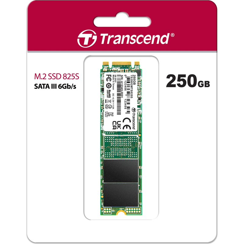 Твердотельный накопитель Transcend 250 ГБ M2 TS250GMTS825S