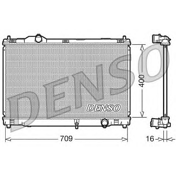 DENSO DRM51008 (1640031370 / 646856 / ADT398166) радиатор системы охлаждения акпп\ Lexus (Лексус) gs300 3.0i 24v 0