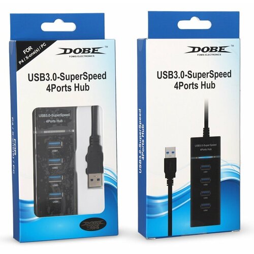 cтерео гарнитура проводная ty 0815 для ps4 xbox pc dobe белая Разветвитель USB HUB 3.0 4-Port Super Speed DOBE (TY-769) (PC/PS4/Xbox One)