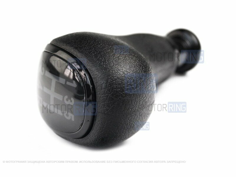 Ручка КПП Sal-Man в стиле Весты вставка черный лак для Лада Гранта, Гранта FL, Калина 2, Приора 2, Веста, Датсун с тросовым приводом