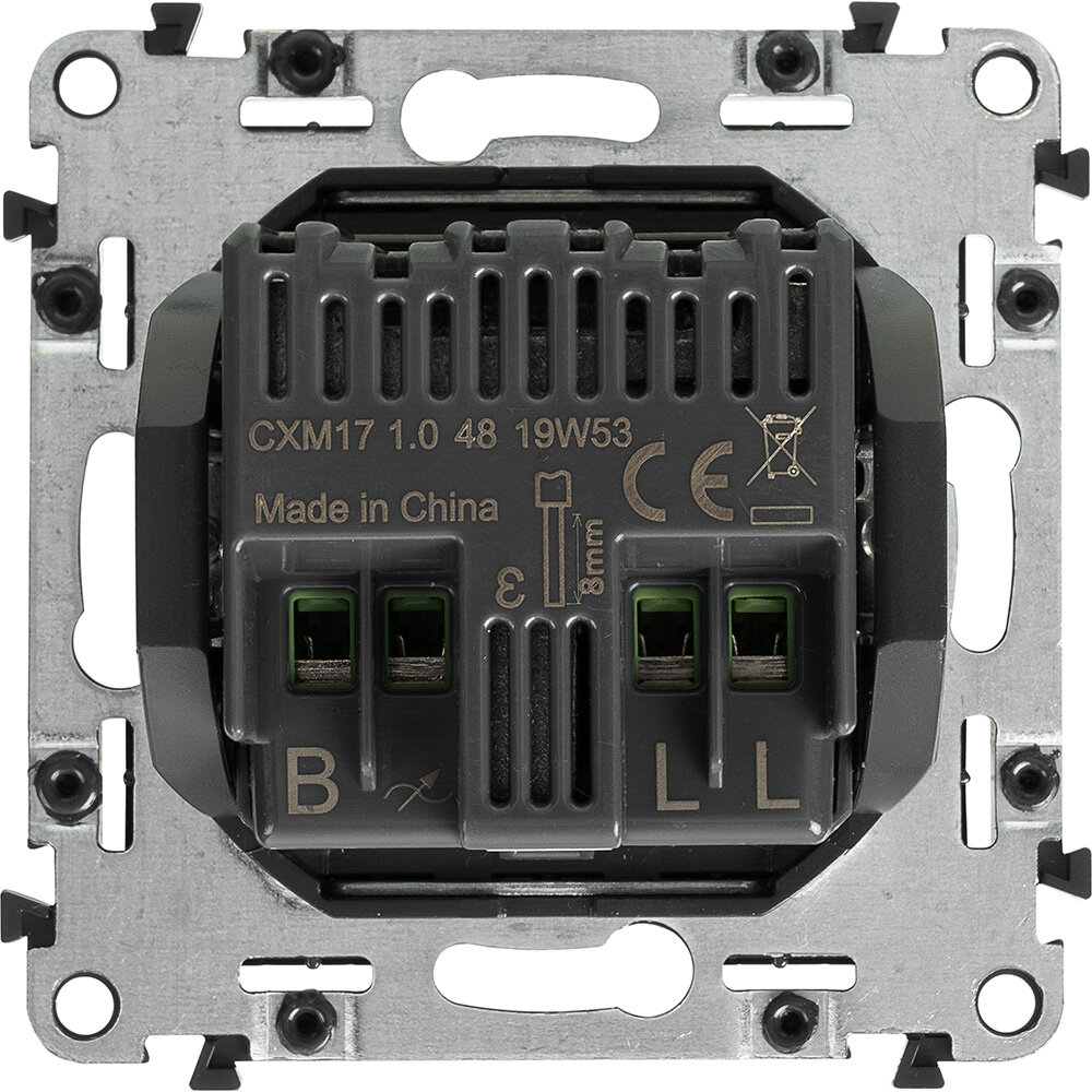 Valena Life 752660 Светорегулятор роторный (300 Вт, под рамку, скрытая установка, алюминий) Legrand - фото №3