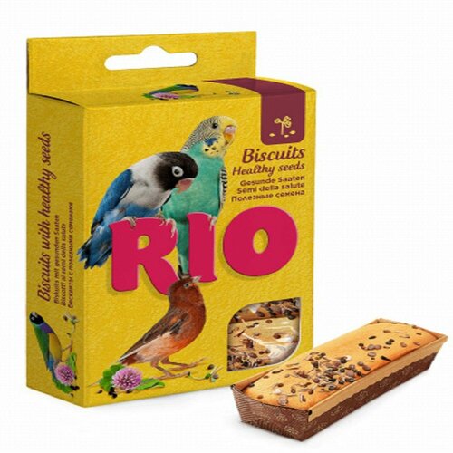 Бисквиты для птиц RIO с полезными семенами 5*7г rio бисквиты для птиц с лесными ягодами 35 гр