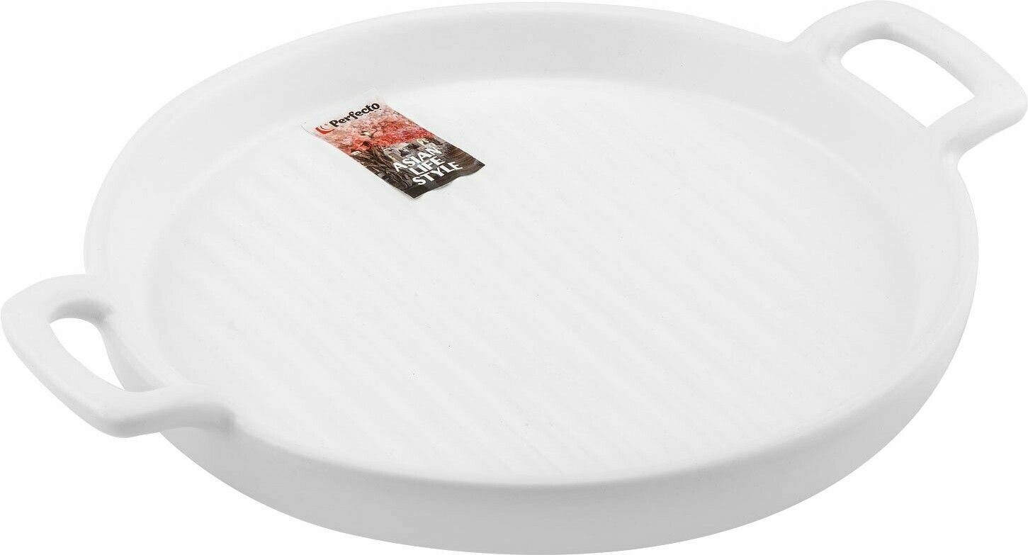 Блюдо керамическое круглое PERFECTO LINEA Asian 23,5х18,5х2,5 см белый (17-112350)