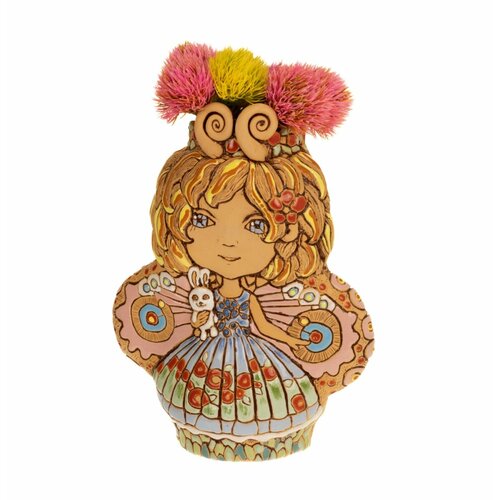 Девочка с зайкой красивая вазочка