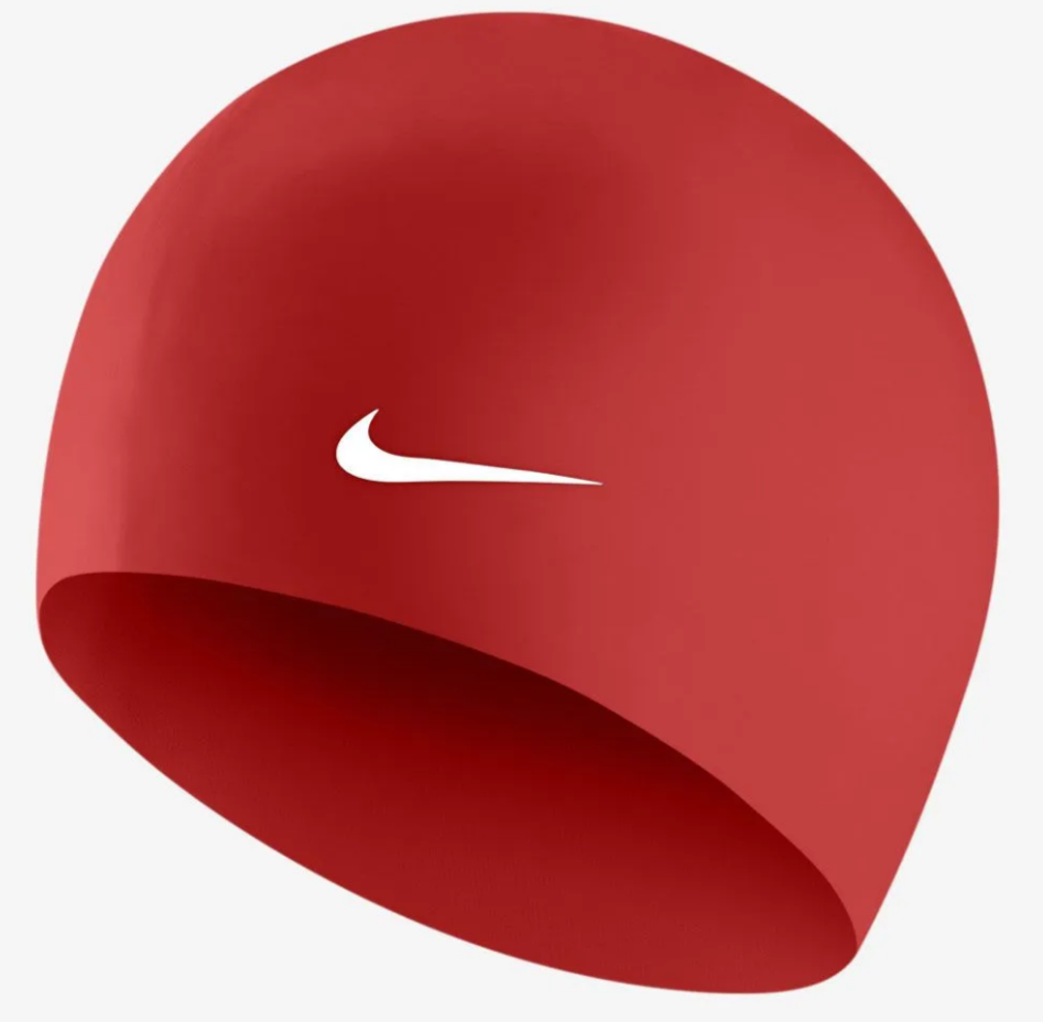 Шапочка для плав. NIKE Solid Silicone, 93060614, FINA Approved, Красный, силикон