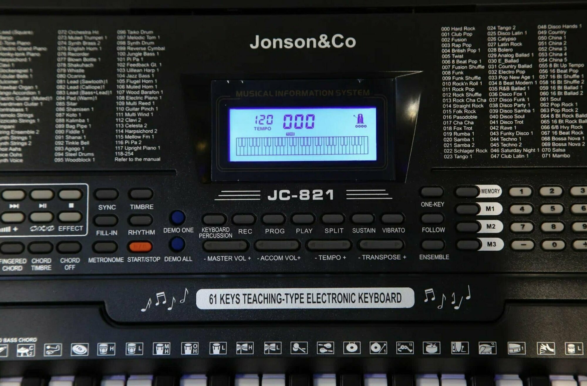 Синтезатор Jonson&Co JC-821 61 клавиша
