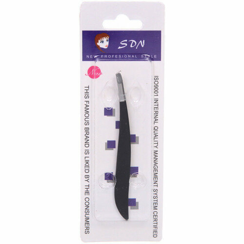 Пинцет для бровей на блистере Bon Kapriz скошеный цвет серебро 948512мм 250₽