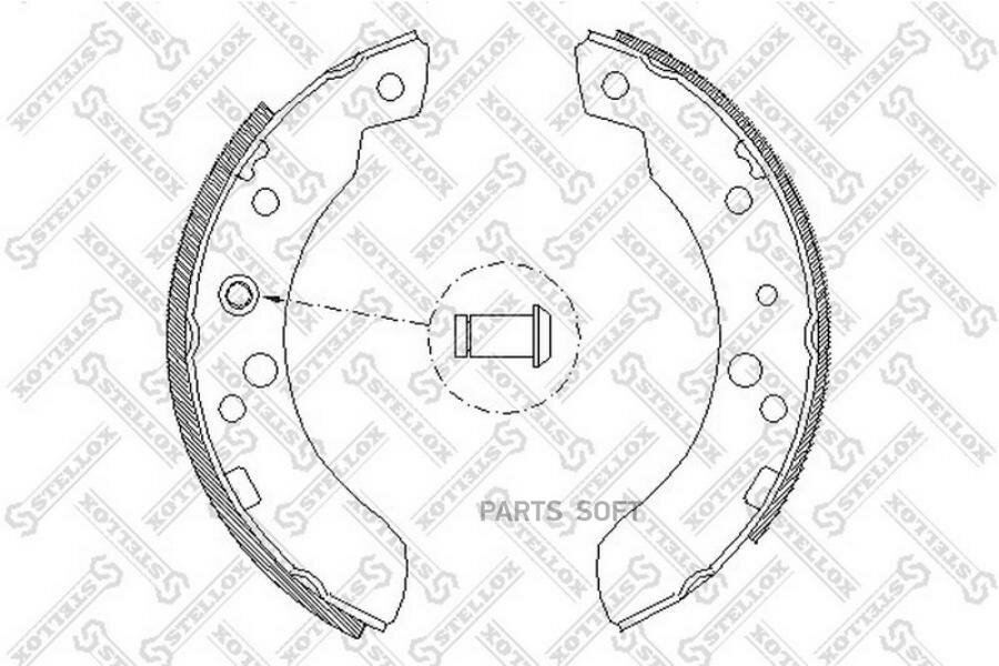 STELLOX 122100SX 122 100-SX_=4111.00=440SBS=361419B=FSB394 ! колодки барабанные\ Ford Transit 80-120 85-91