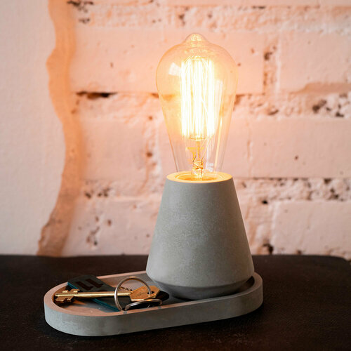 Светильник настольный Лампа Эдисона, цвет серый