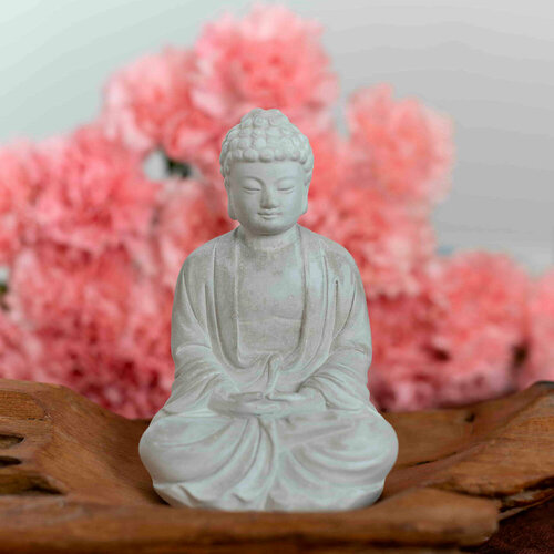 Статуэтка Сидячий Будда, цвет серый