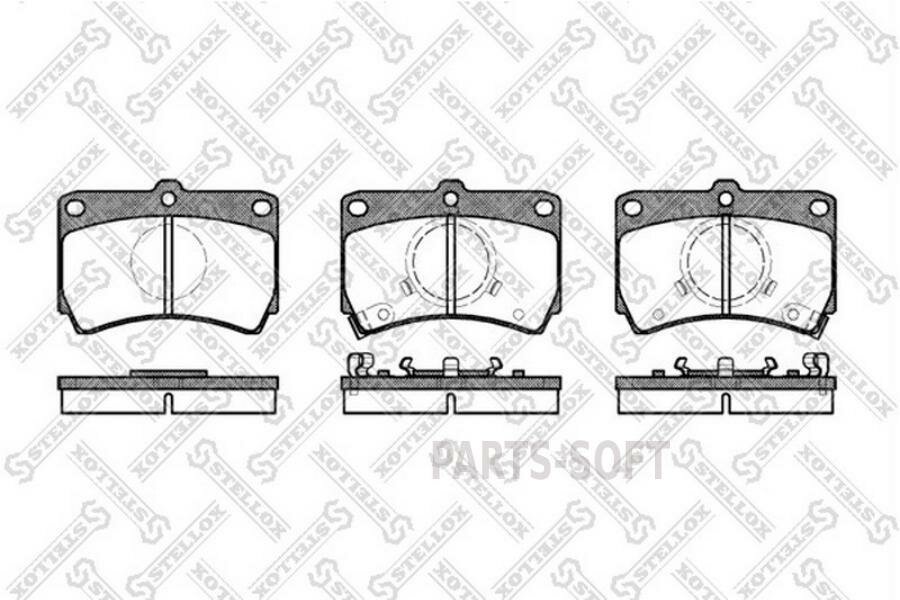 STELLOX 223012SX 223 012-SX_=212 12=FDB715=572145B ! колодки дисковые п.\ Mazda 121 1.3 90-96/323 1.3-1.8/1.7D 89-98