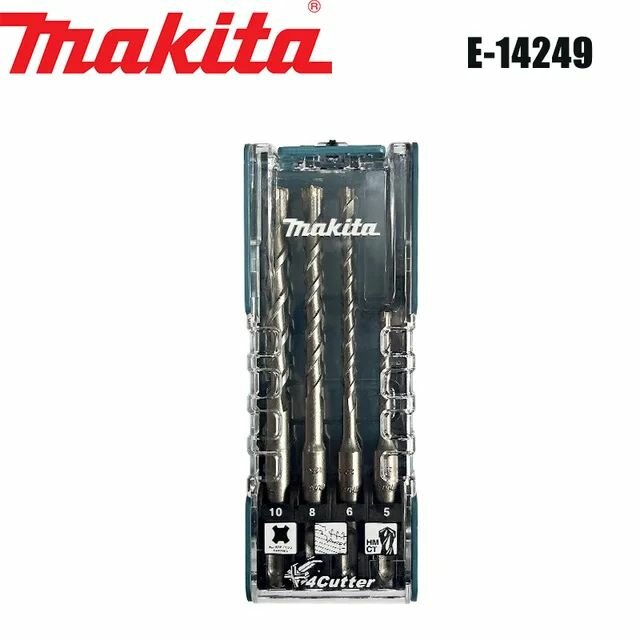 Набор буров Makita SDS-plus 4Cutter 5 шт. (5,6,8,10 мм) E-14249