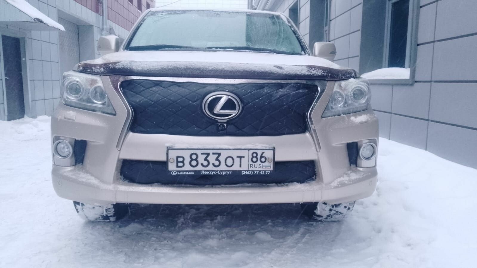 Утеплитель радиатора и бампера для Lexus LX (2007 -2012) III с камерой Лексус