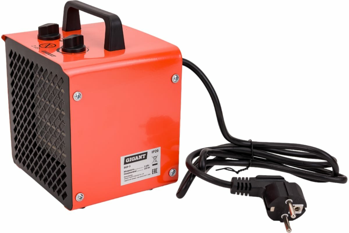 фото Электрическая тепловая пушка 2 кВт Gigant BGP-3