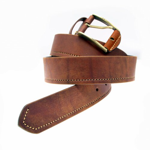 фото Ремень , размер 90-105, коричневый мастерская solidbelts