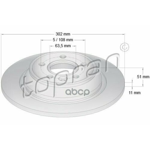 Диск Тормозной (Замена Для Hp-303969755) topran арт. 303969001