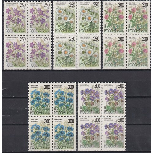 Почтовые марки Россия 1995г. Полевые цветы России Цветы MNH