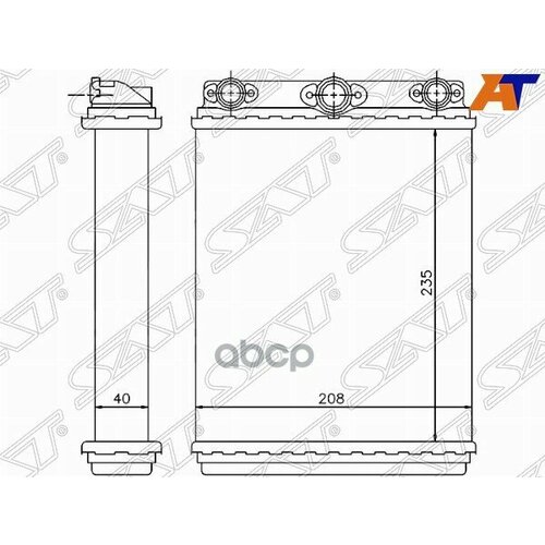 Радиатор Отопителя Салона Mercedes E-Class W124 84-95 Sat арт. ST-MD09-395-0