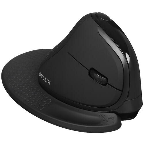Мышь Wireless Delux вертикальная , 2.4G+BT5.0,RGB, 800/1200/2400/4000 - фото №12