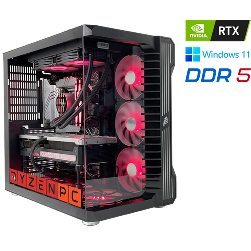 Настольный компьютер RyzenPC GAME 83510323 (AMD Ryzen 5 7600 3.8 ГГц, AMD B650, 64 DDR5, SSD: 2000 Гб, HDD: 1000 Гб, NVIDIA GeForce RTX 4060 Ti 8 Гб, WI-FI, Без привода, 850 Вт, 1stPlayer SP9, Windows 11 Pro) настольный компьютер ryzenpc game 83509963 amd ryzen 5 7600 3 8 ггц amd b650 64 ddr5 ssd 500 гб hdd 2000 гб nvidia geforce rtx 4060 ti 8 гб wi fi без привода 850 вт 1stplayer sp9 windows 11 pro