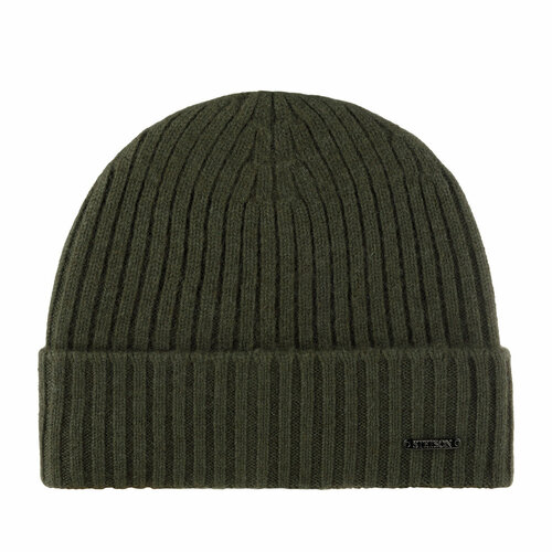 Шапка бини STETSON, размер OneSize, зеленый шапка с отворотом stetson 8599354 beanie wool cashmere размер one