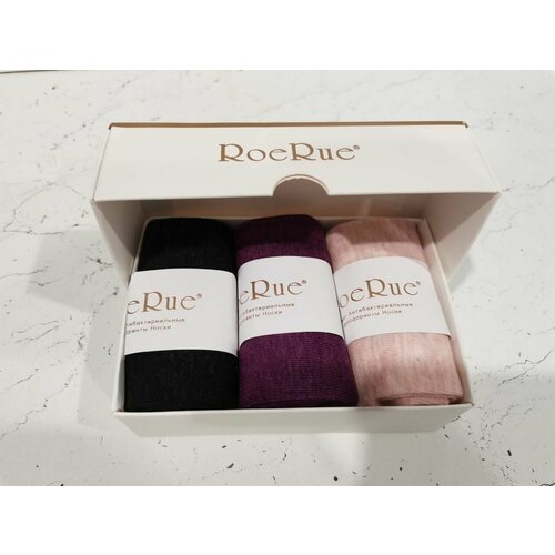 фото Носки roerue, 3 пары, размер 37-41, мультиколор