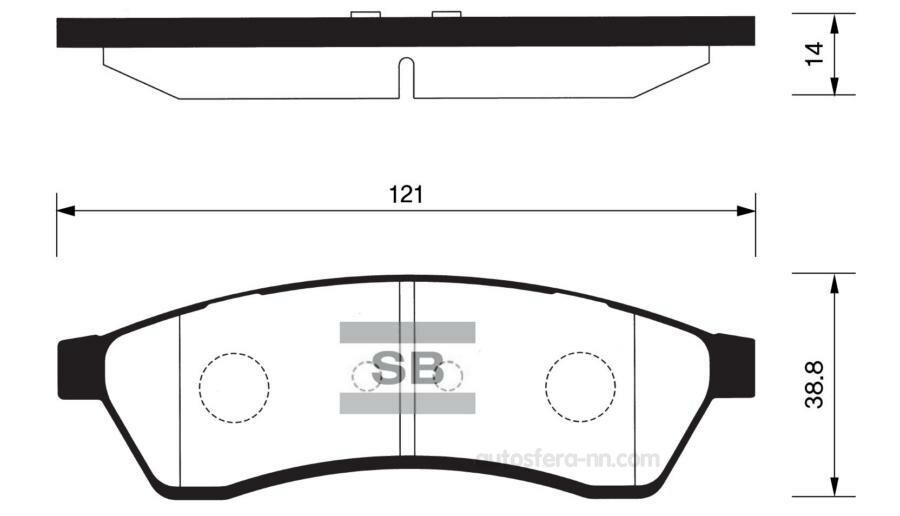 Колодки дисковые з. для daewoo magnus/evanda 2.0/2.5i 99 Sangsin SP1119R