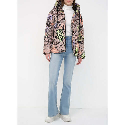 Куртка Funday, размер 40-42, бежевый блуза funday размер 40 42 бежевый