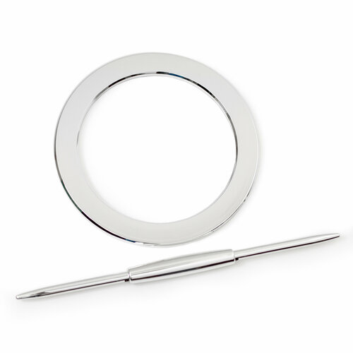 Японские заколки круглые хром с палочкой 439₽