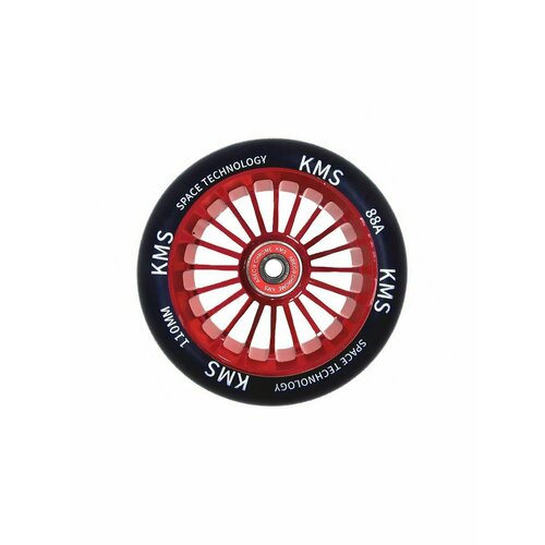 колесо sport для трюкового самоката 110 мм спицы красное алюминий kms 805419 Колесо Sport для трюкового самоката 110 мм Спицы 805419