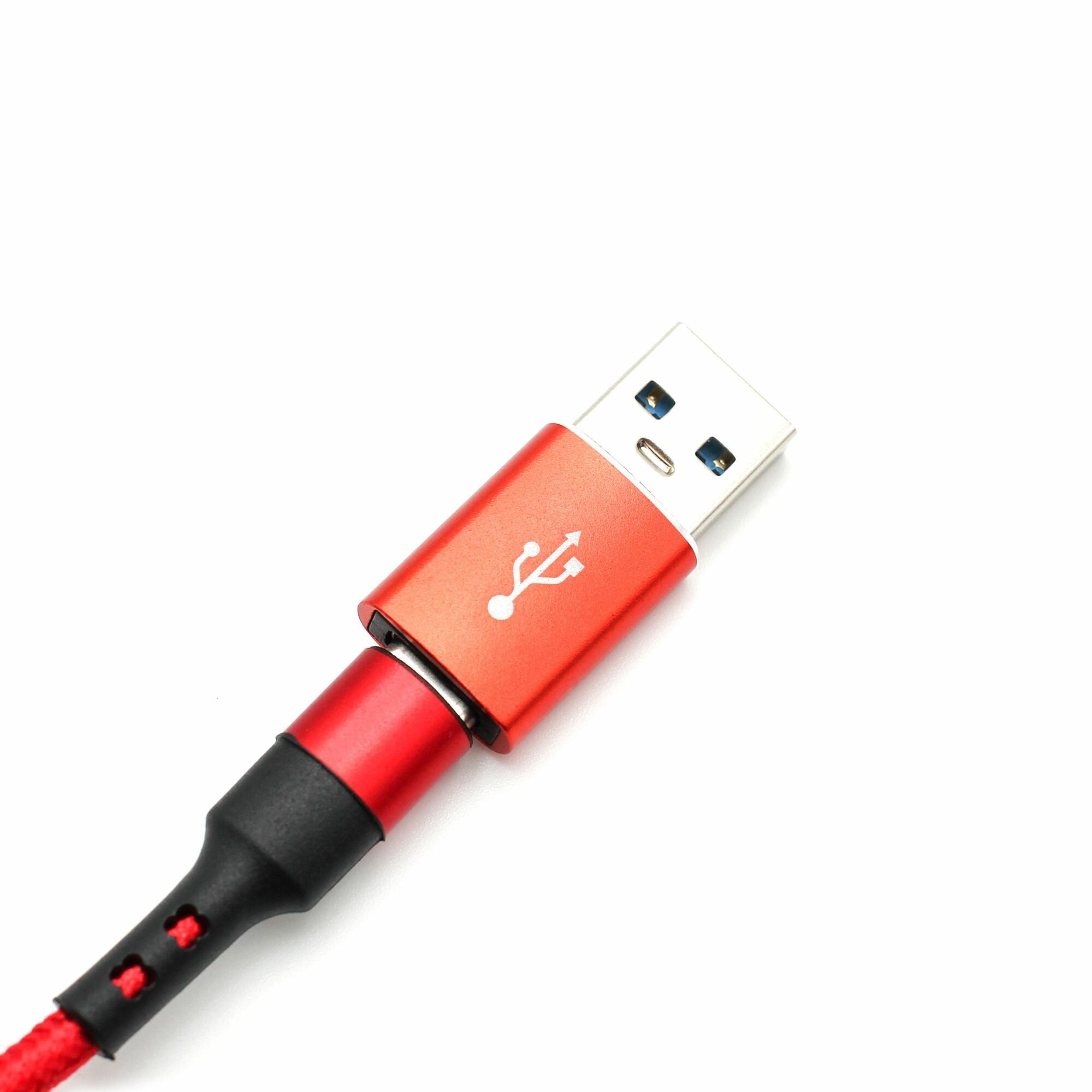 Переходник Jamme с USB 3.0 (папа/выход) на Type-C (мама/вход), Адаптер OTG Type-C для мобильных устройств, планшетов, смартфонов и компьютеров, красный