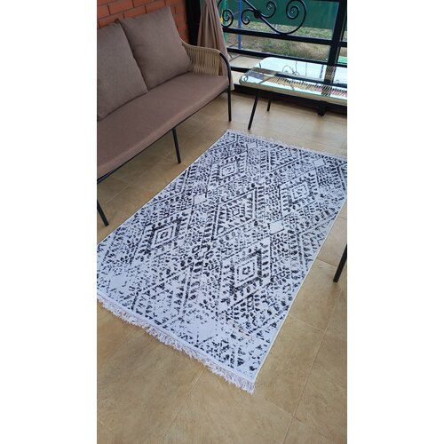 Ковер двусторонний хлопковый Килим, безворсовый, Турция, 120*180 см, ромб