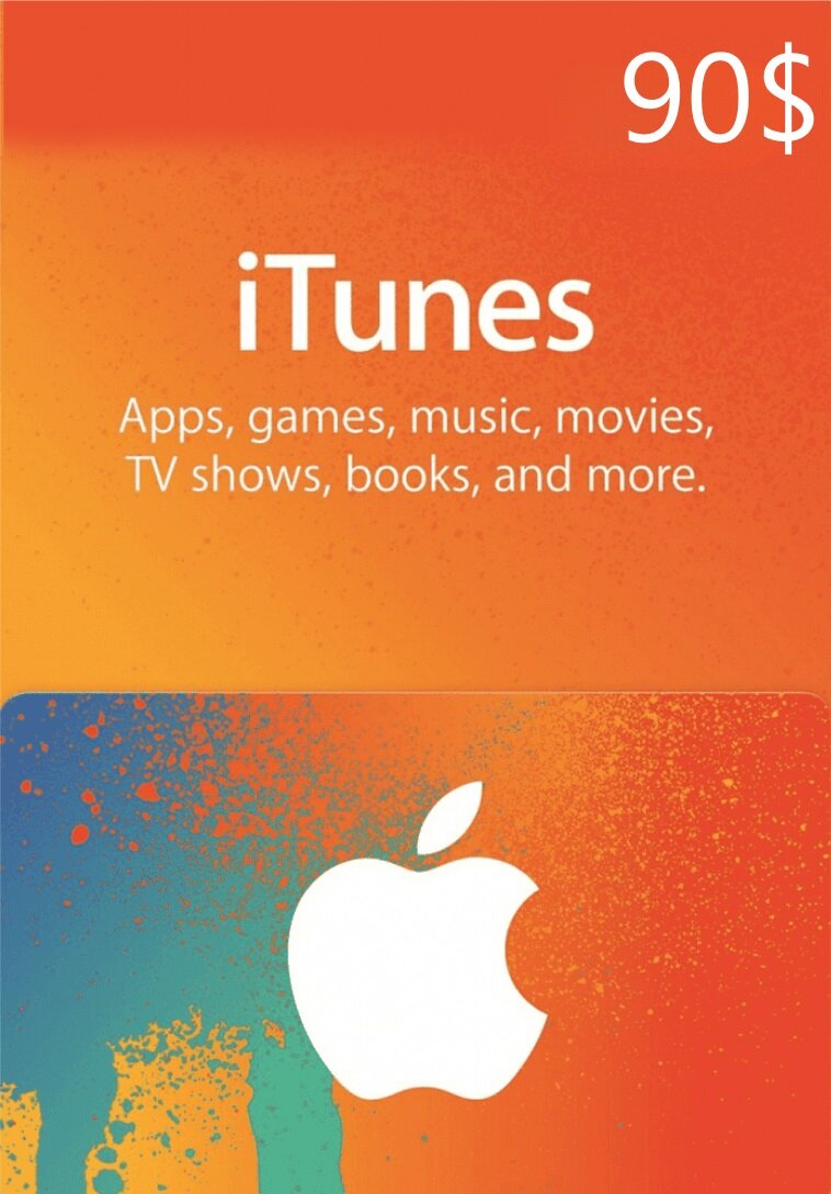 Пополнение/ подарочная карта Apple AppStore&iTunes на 90 $ / 90 $ USA / 90 $ Америка