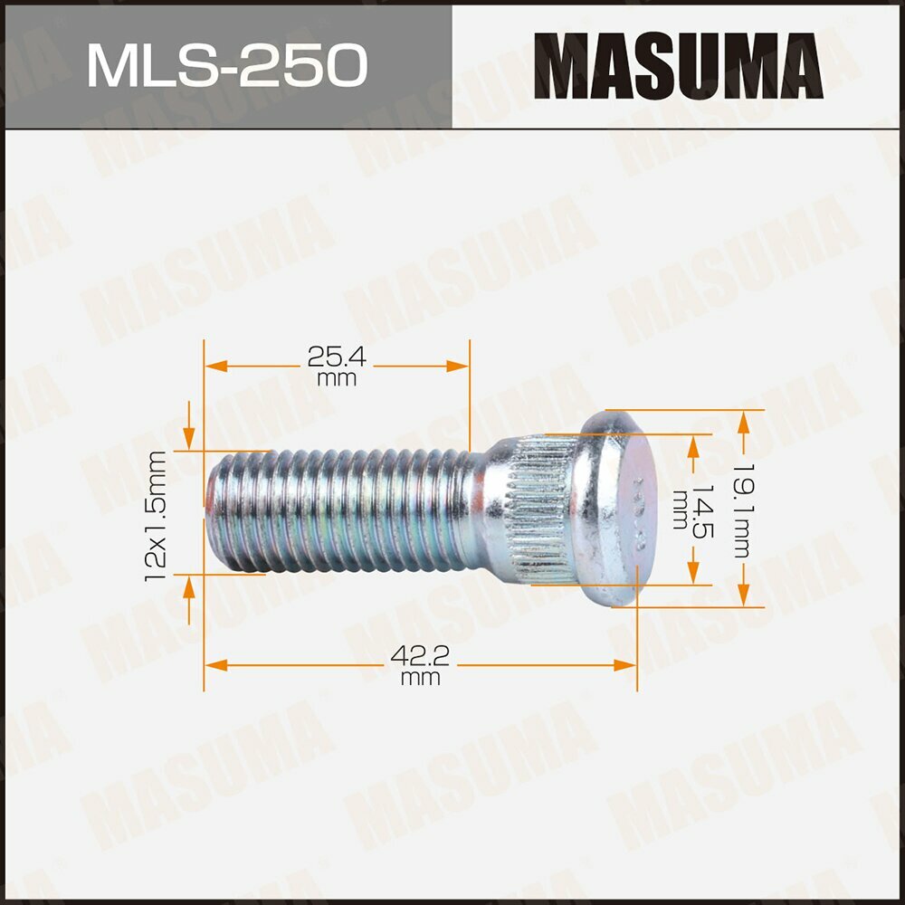Шпилька колёсная MASUMA 12x1.5 мм, L=42.2 мм Masuma MLS-250