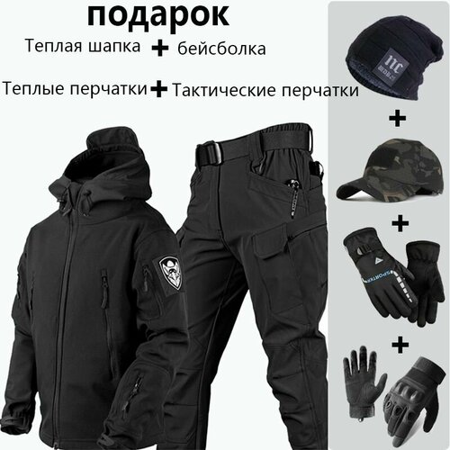 Флисовый тактический костюм на полсезона, костюм тактический softshell/весной, осень, зима