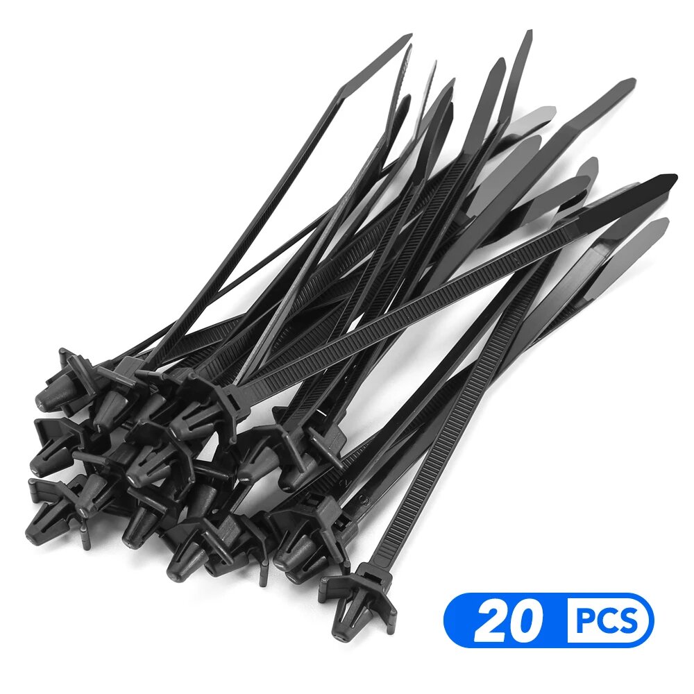 20 шт. автомобильные самоблокирующиеся кабельные стяжки крепежные зажимы для Volkswagen Seat Skoda Nissan Benz Toyota Chevrolet Cruze Bmw Opel