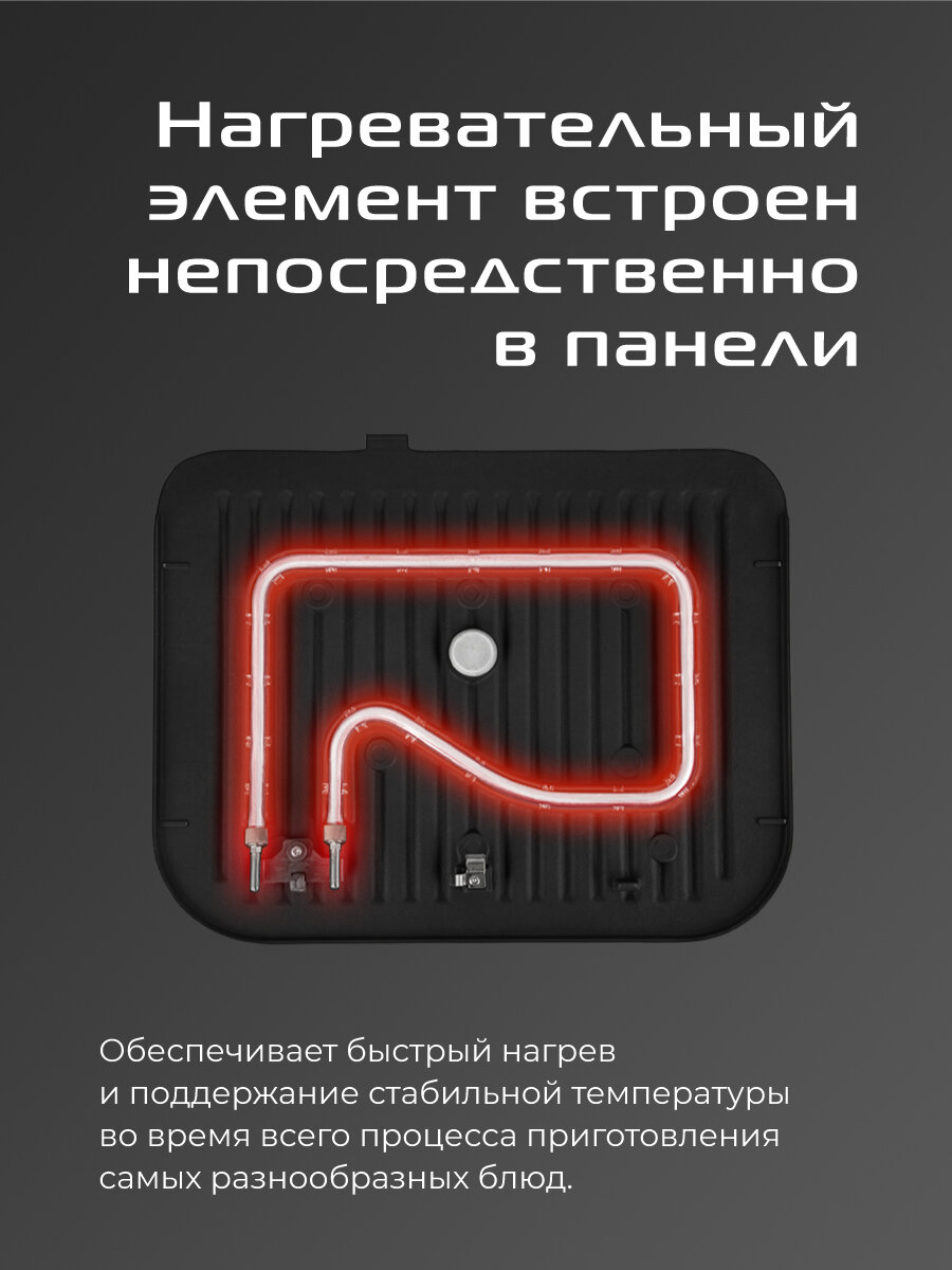 Панель для гриля RED SOLUTION "Гриль" RGP-01, рифленая, металлическая — фото 1