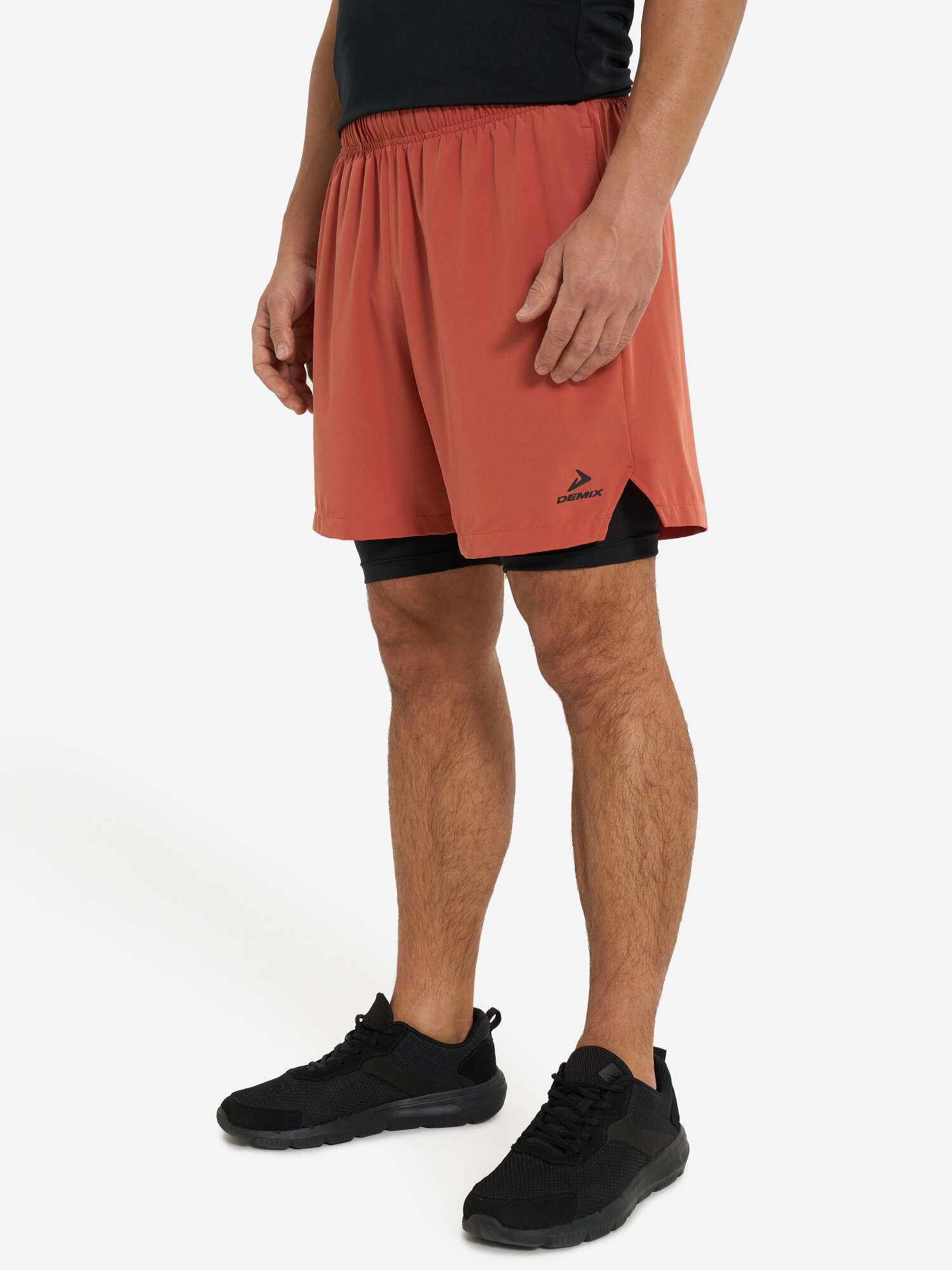 Шорты Demix M D Training GYM Shorts 2 in 1, размер 60/62, оранжевый — фото 1