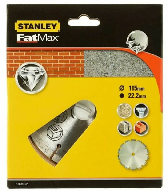 Диск алмазный Stanley Fatmax 115*22.2 STA38162-XJ