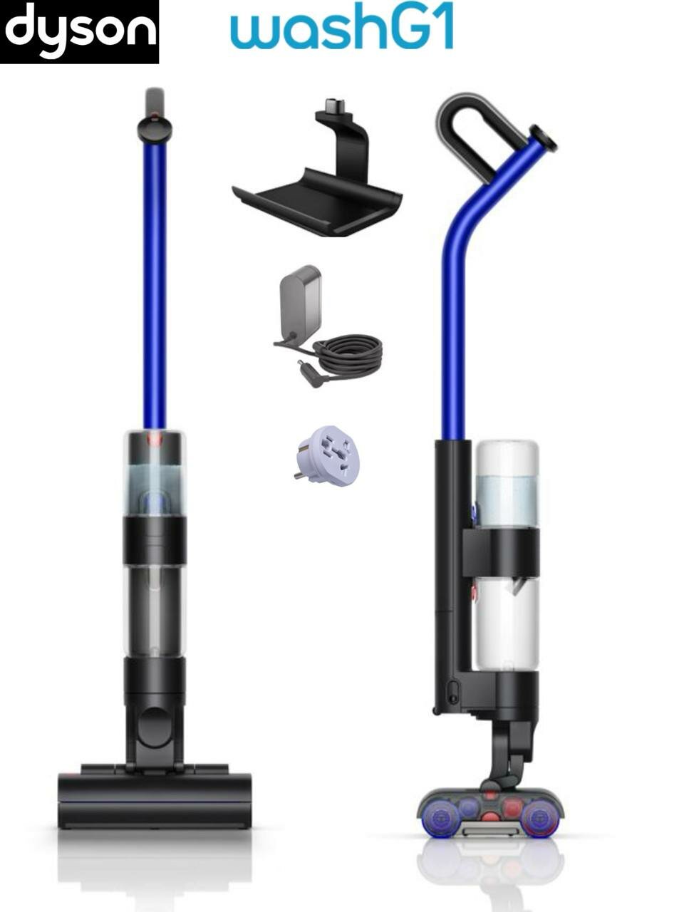 Беспроводной моющий пылесос-швабра Dyson Wash G1 WR01, Ultra Blue/Matte Black (синий/черный), 492584-01 HK (переходник в комплекте)