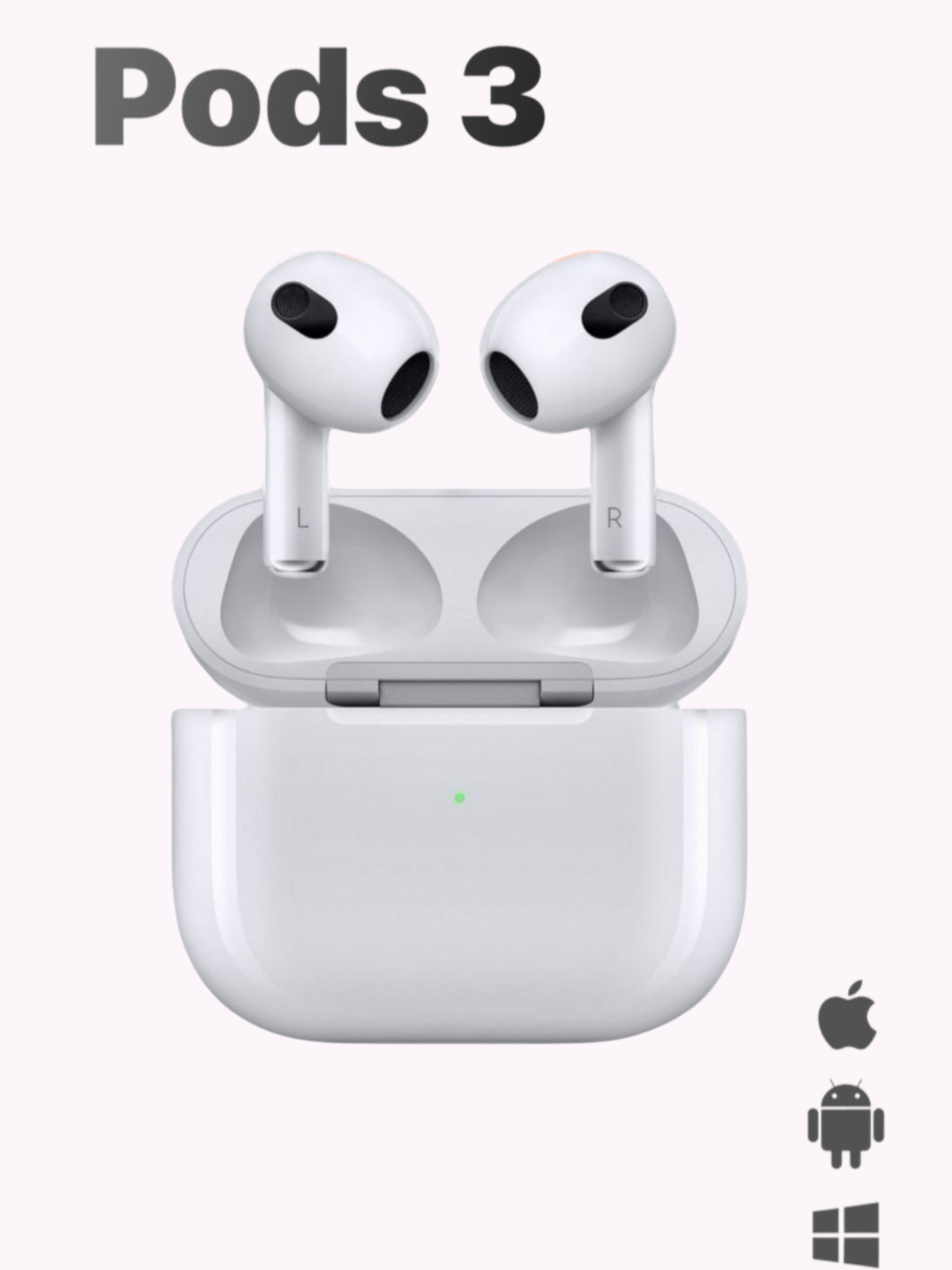 Наушники AirPods Pro2 "Дубай", беспроводные, сенсорные, с Bluetooth — фото 1