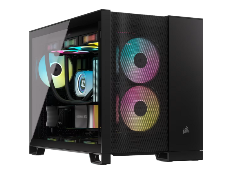 Корпус без блока питания корпус без блока питания/ Case 2500D Airflow, Midi-Tower, TG, no fan, 2xUSB-A 3.2, 1xUSB 3.2 Type-C, mATX, mITX Black